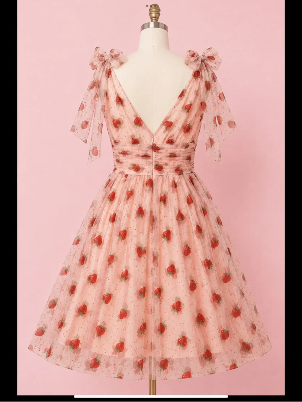Strawberry Sparkle Tulle Party Dress XXL Pink Retro Stage NWT - Picture 2 of 13